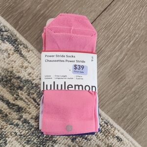 Lululemon Power Stride Socks 3 Pack Size Small